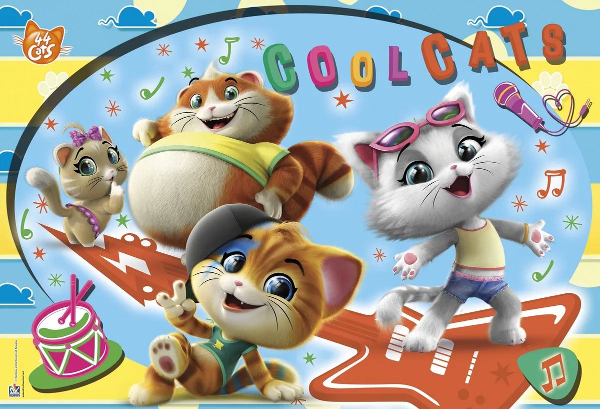 Clementoni Legpuzzel Maxi Cool Cats 24 Stuks - 24 Puzzeldelen - afbeelding 2 van 3