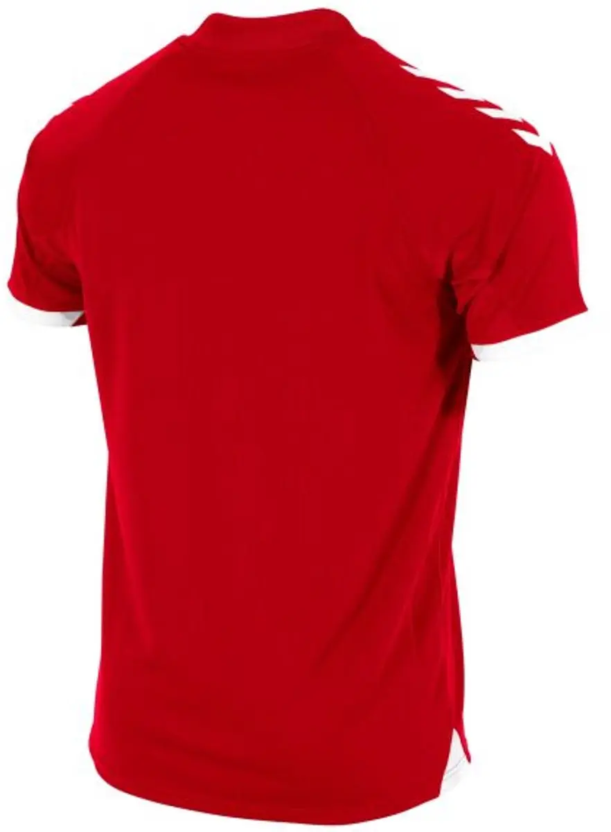 Hummel Fyn Shirt Kinderen - Korte mouwen - Maat 140 - Rood/Wit
