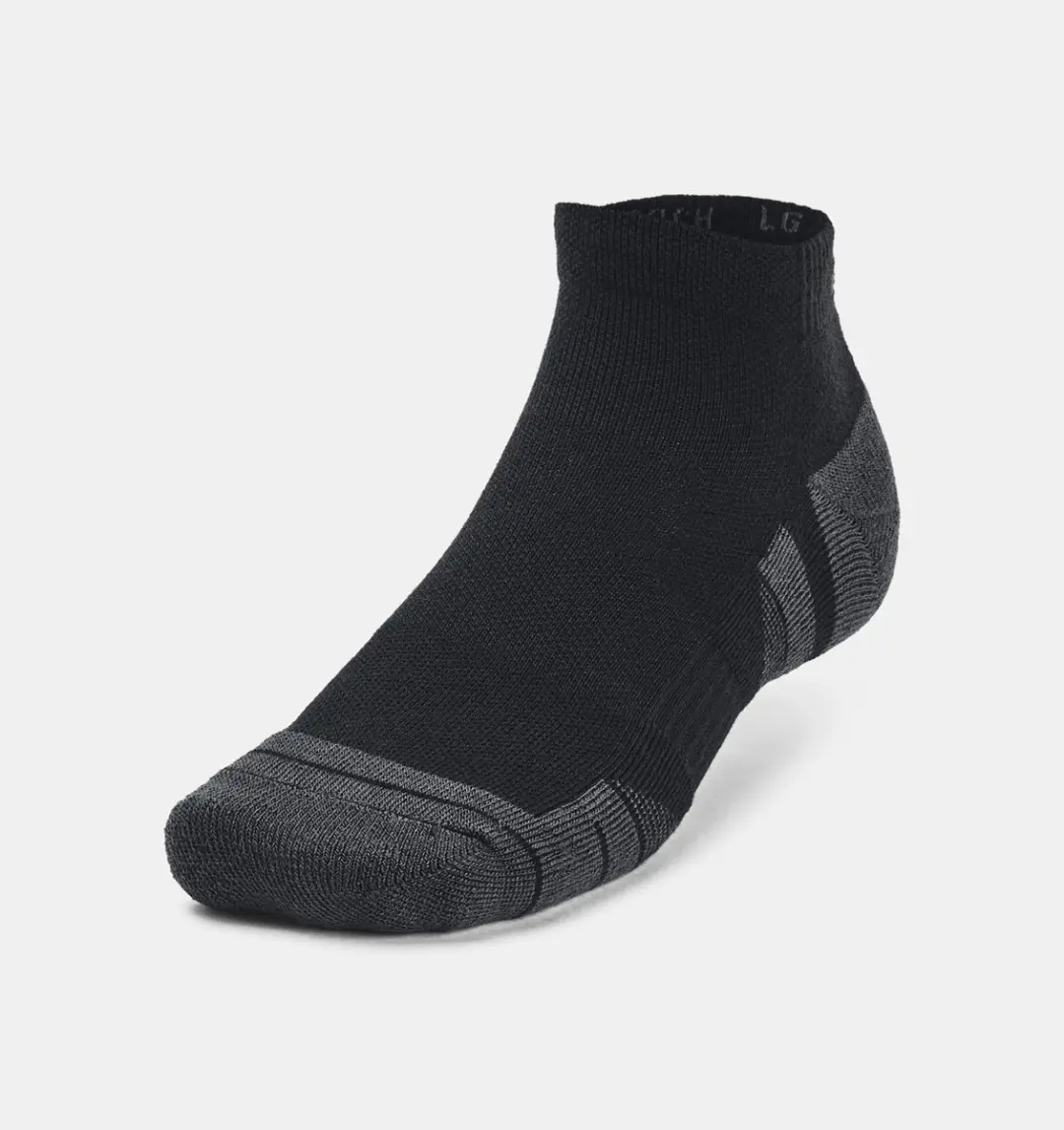 Under Armour UA Performance Tech 3pk Sportsokken - Zwart/Grijs