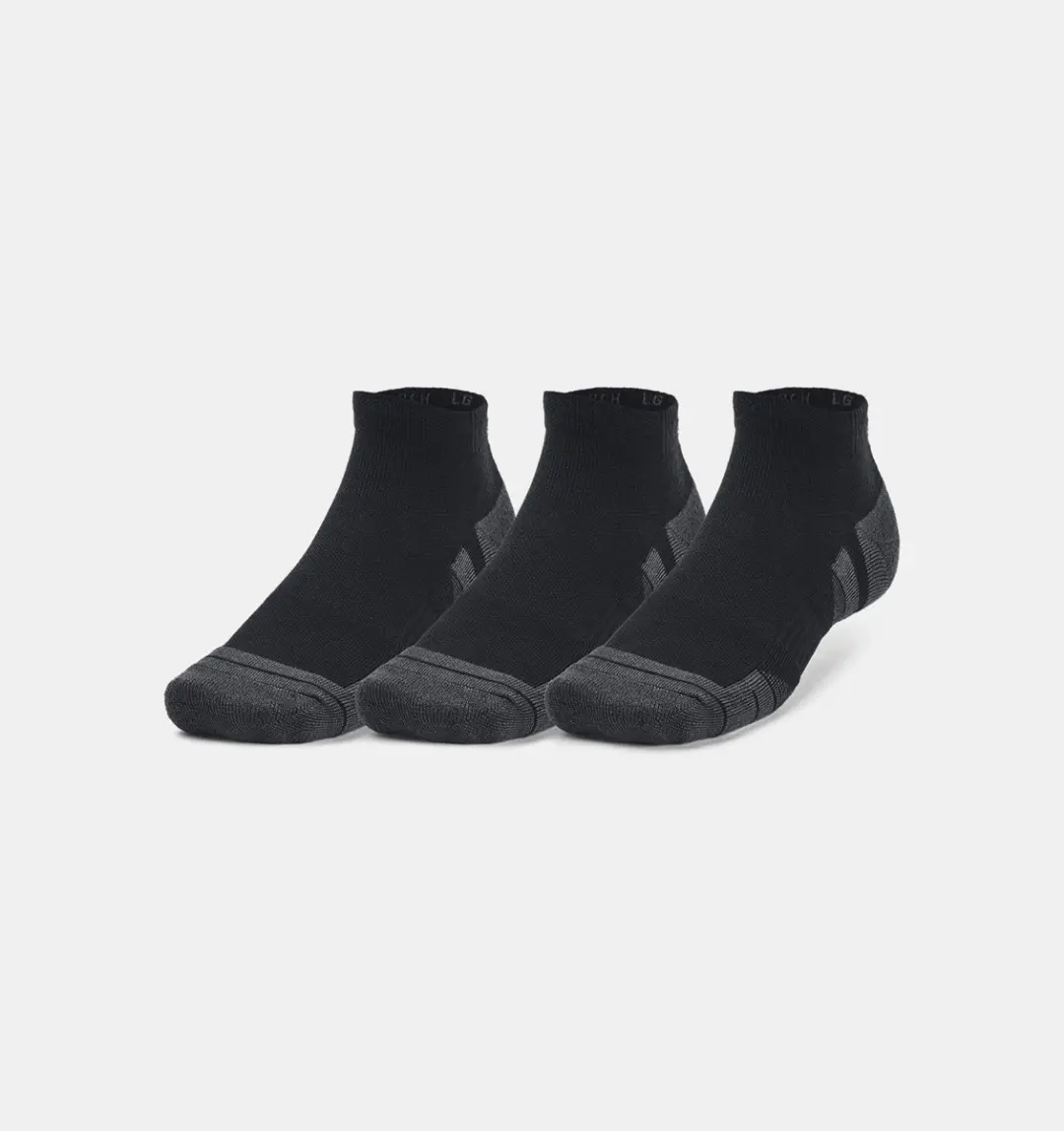 Under Armour UA Performance Tech 3pk Sportsokken - Zwart/Grijs