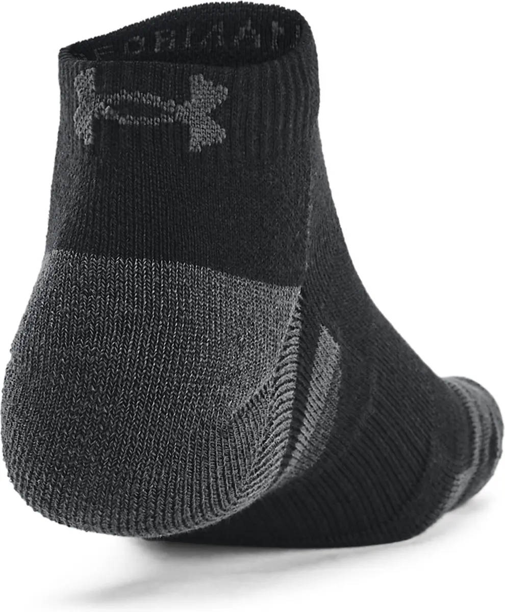 Under Armour UA Performance Tech 3pk Sportsokken - Zwart/Grijs