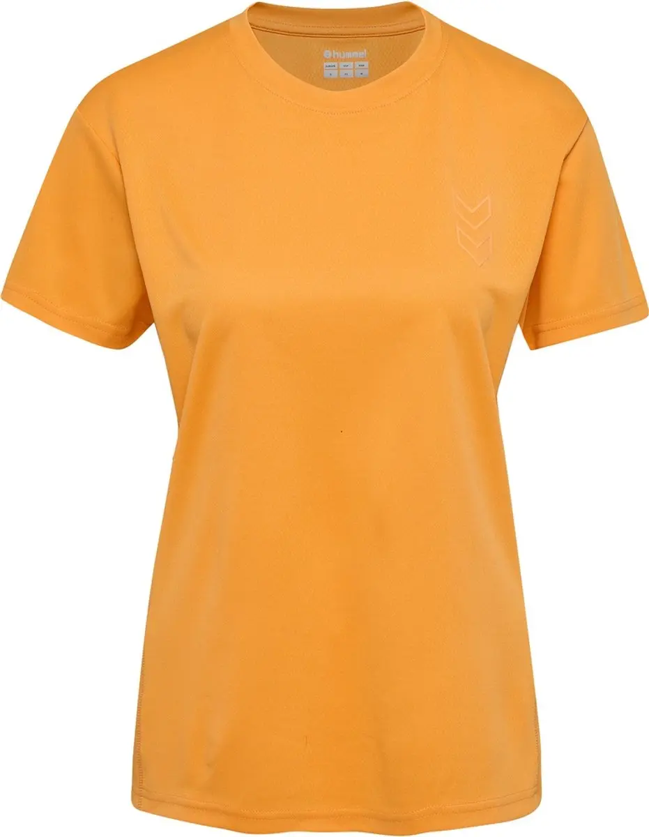 Hummel Hmlactive Pl Jersey S/S Dames Shirt - XS - Blazing Orange