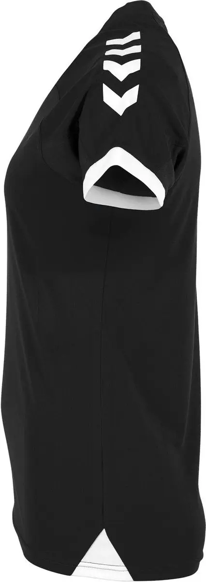 Hummel Fyn Shirt Dames Korte Mouw - Zwart/Wit L