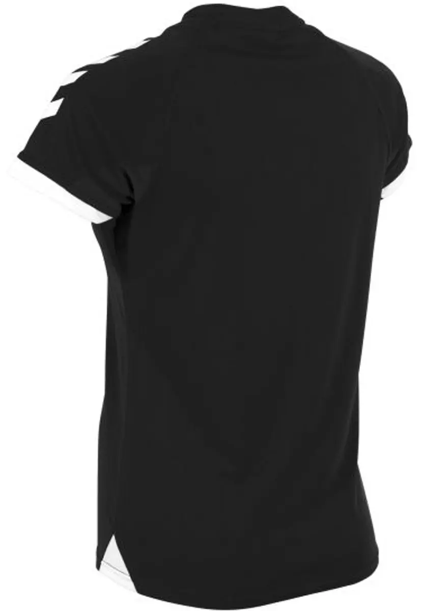 Hummel Fyn Shirt Dames Korte Mouw - Zwart/Wit L
