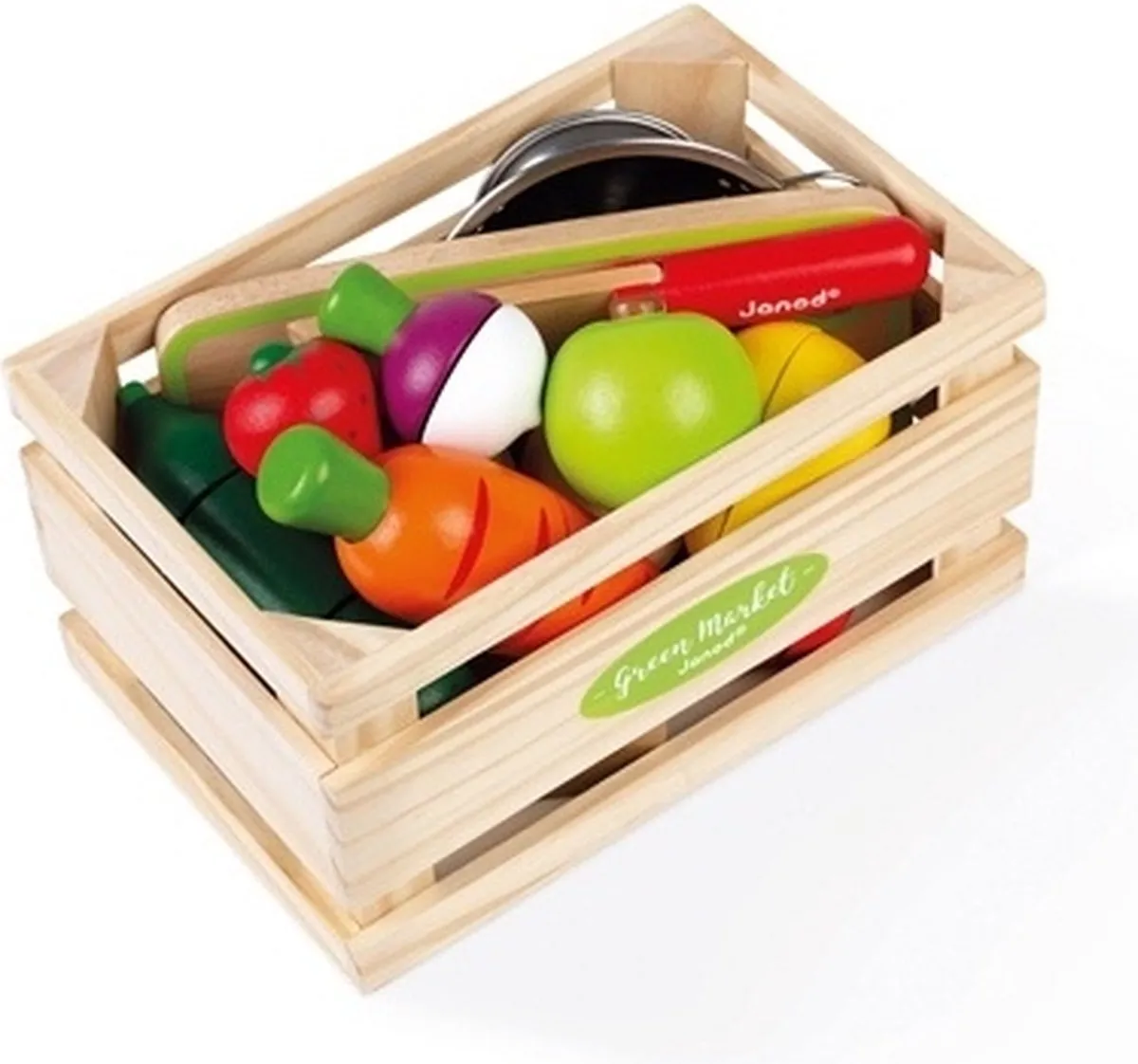 Janod Green Market Snijset - Multikleur - afbeelding 6 van 6