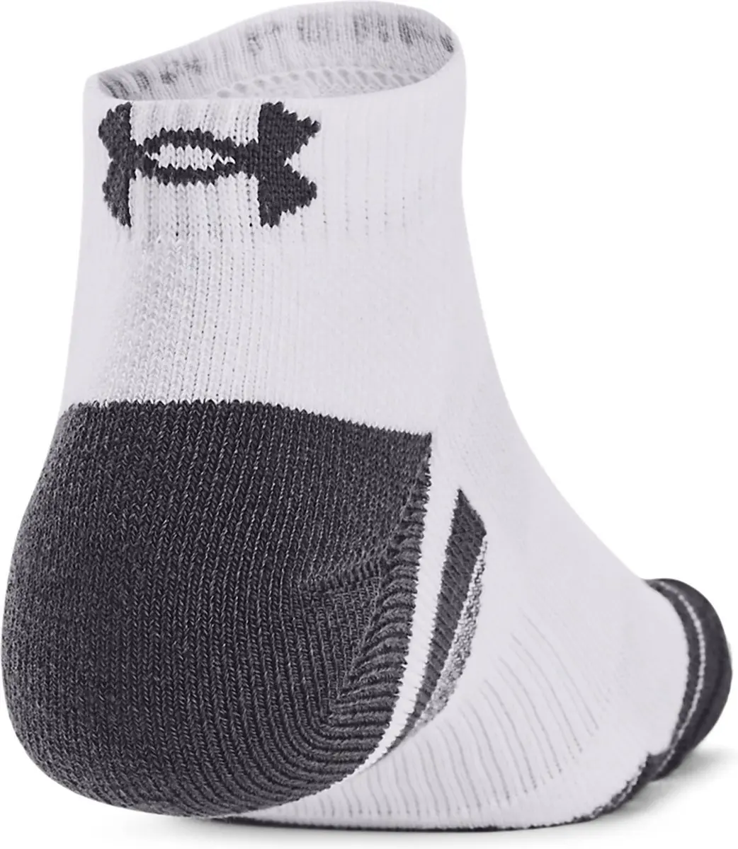 Under Armour UA Performance Tech 3pk Sportsokken - Wit/Grijs - afbeelding 6 van 6