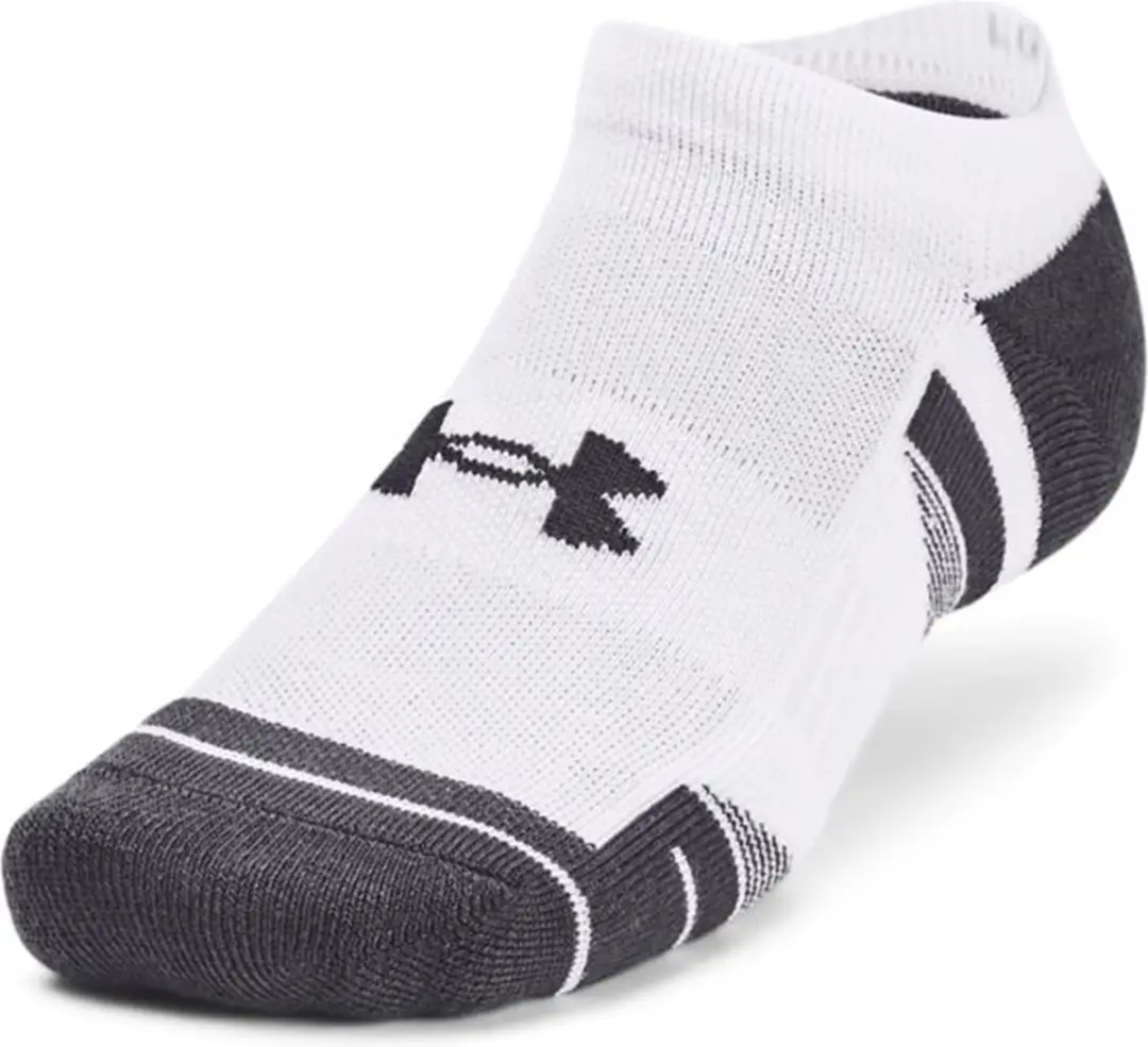 Under Armour UA Performance Tech 3pk Sportsokken - Wit/Grijs