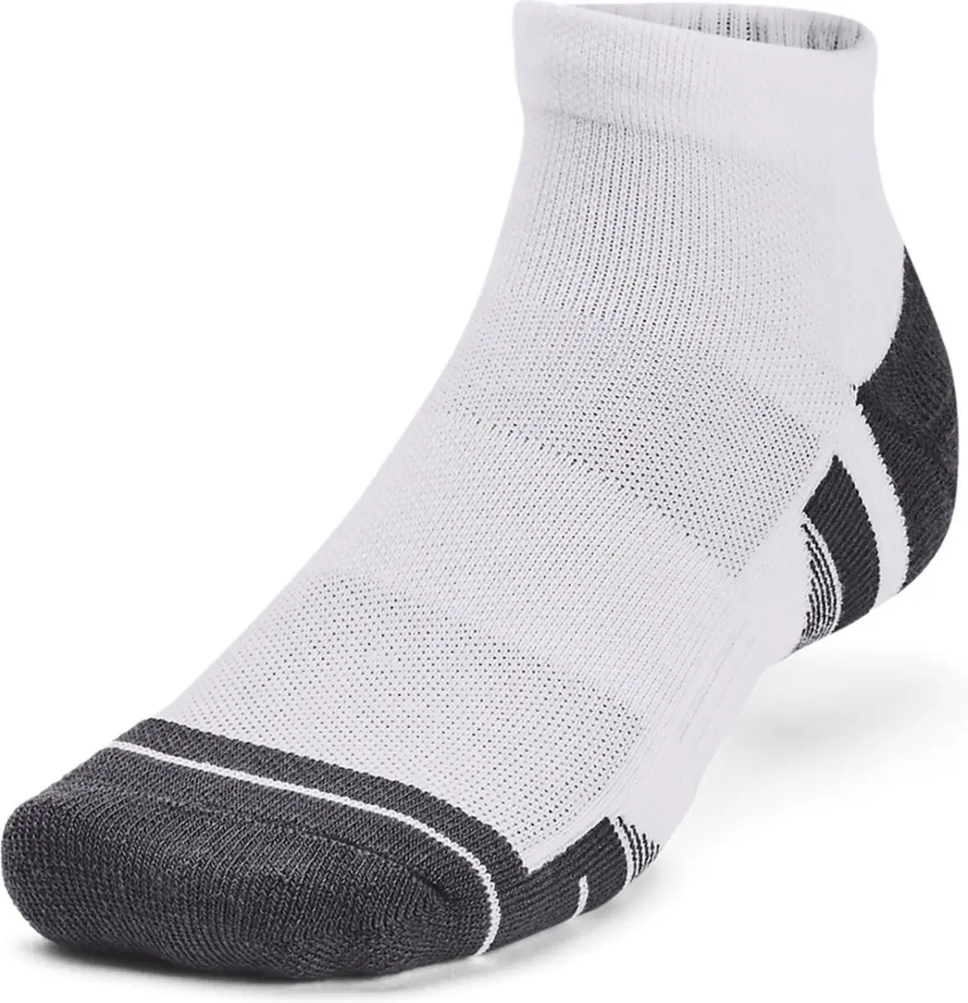 Under Armour UA Performance Tech 3pk Sportsokken - Wit/Grijs