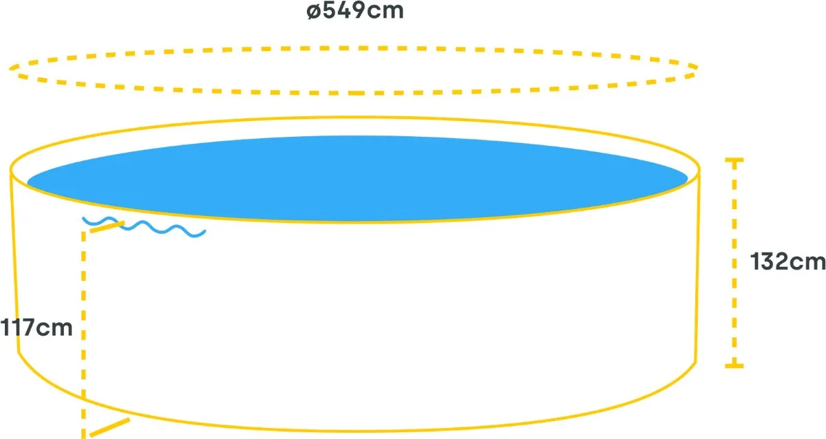 Bestway APX365 Bovengronds Zwembadset 549x132cm - 26.000L - Donkerblauw - afbeelding 6 van 6