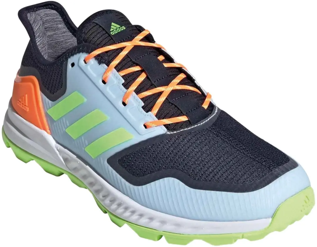 Adidas Adipower Hockey 2.1 Hockeyschoenen TF - 48 - Lichtblauw/Zwart/Orange/Groen