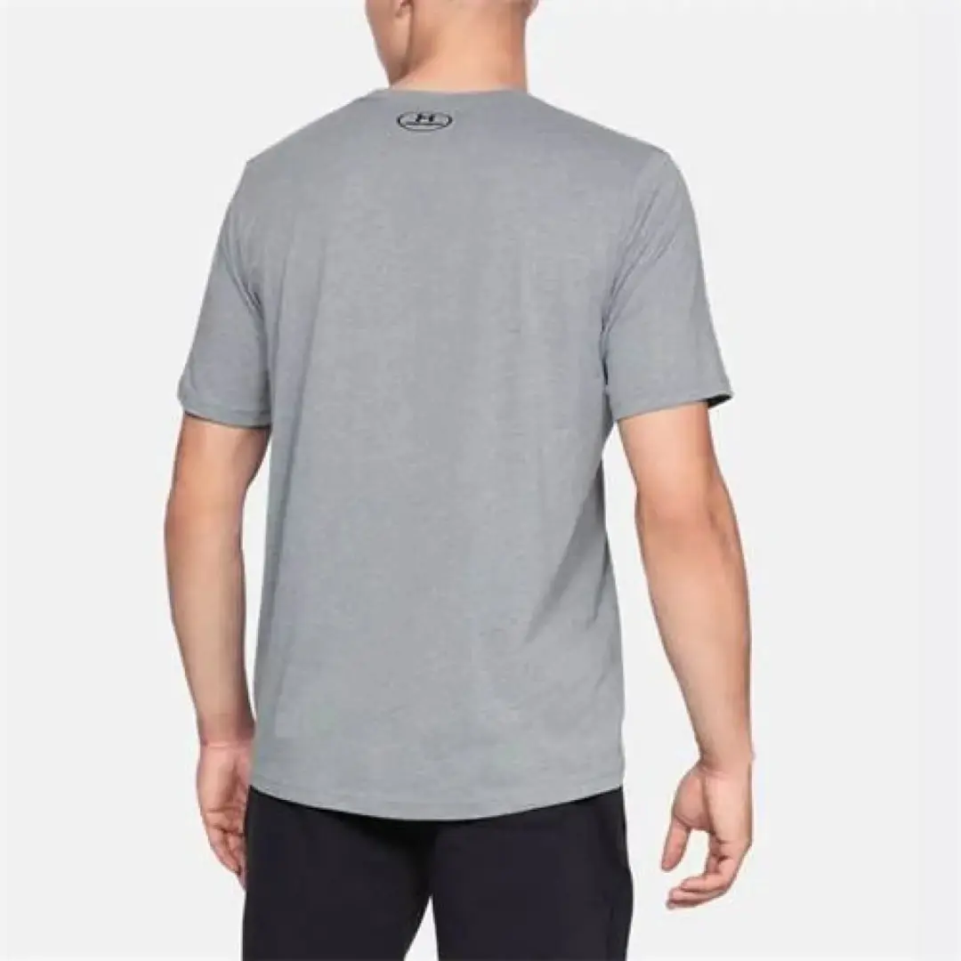 Under Armour UA M SPORTSTYLE LC SS-GRY Heren Sportshirt - L - Steel Light Heather/Zwart - afbeelding 6 van 6