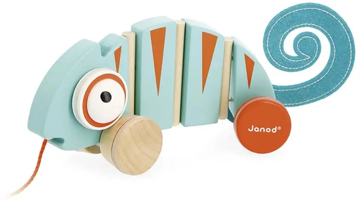 Janod Tropik Trekfiguur Kameleon - Blauw/Oranje