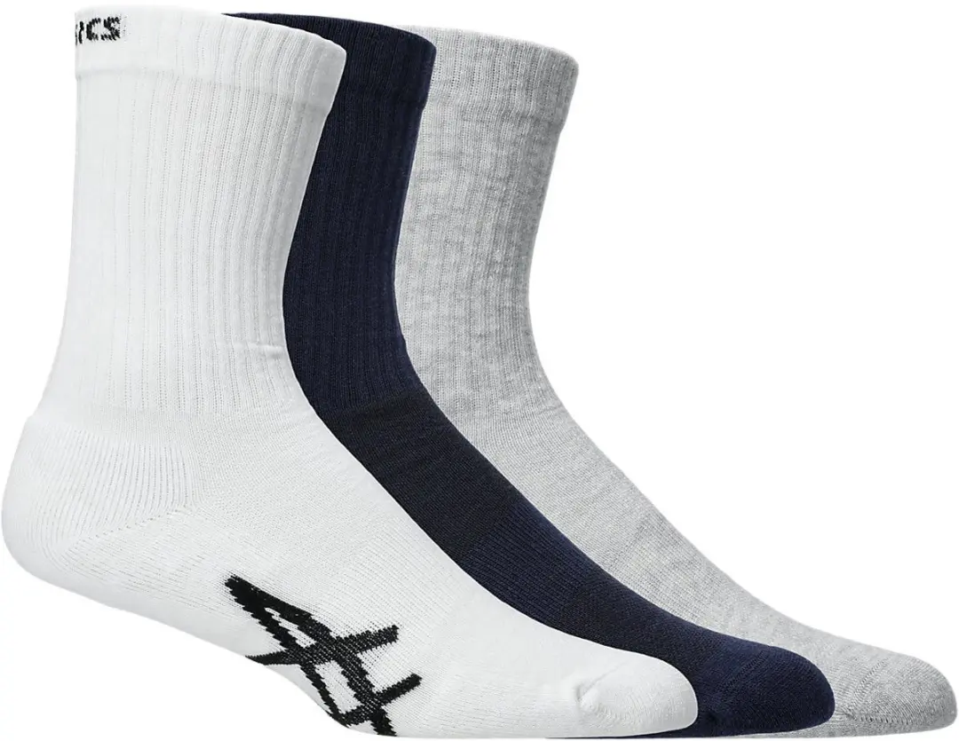 ASICS Sport Crew Sock - 3 Stuks - Wit/Grijs/Blauw
