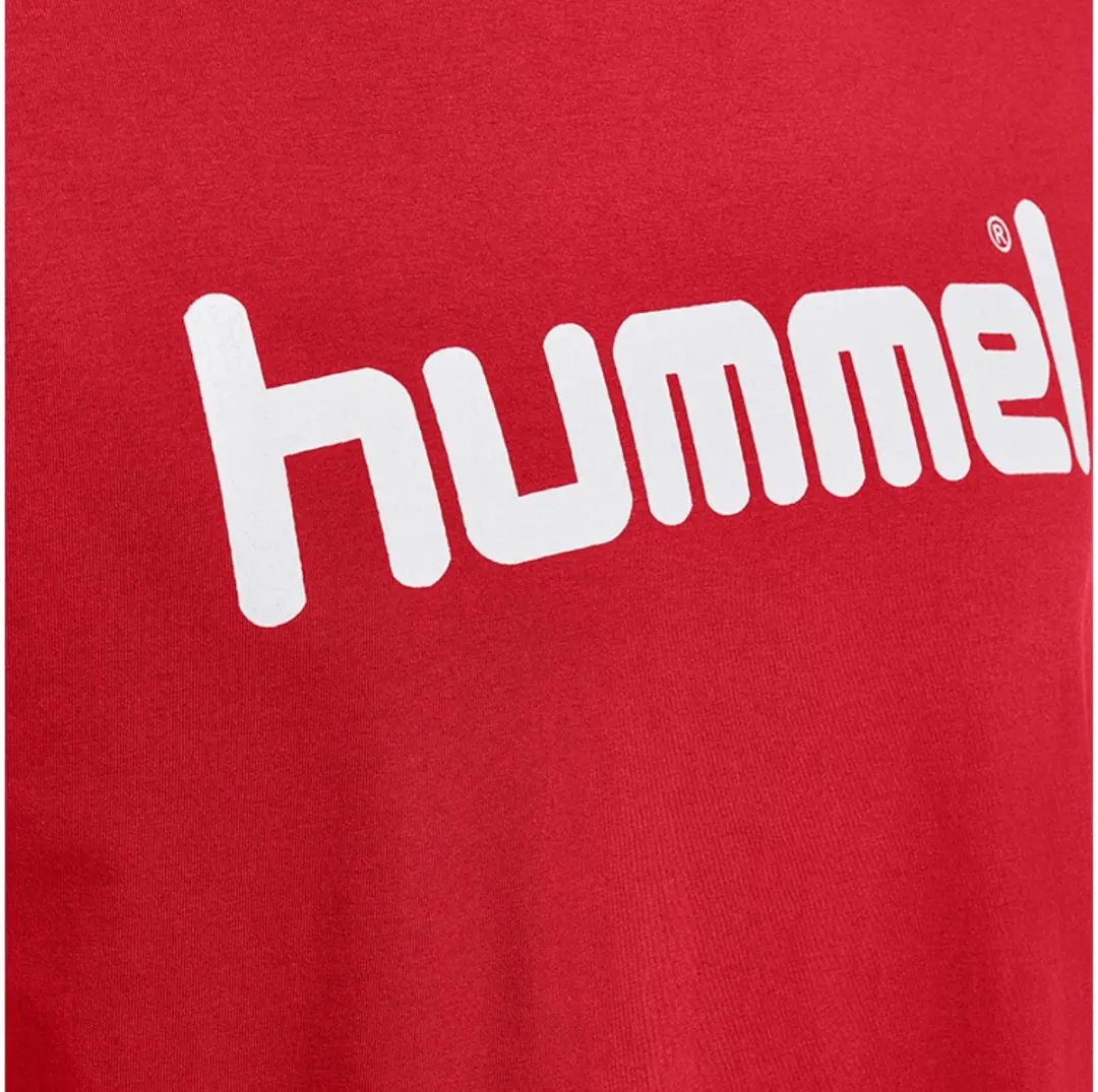 Hummel Go Cotton Logo Shirt Heren - Maat L - Rood/Wit - afbeelding 6 van 6