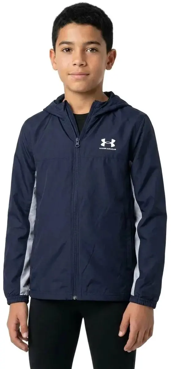 Under Armour UA Rival Wvn Jacket Jongens Sportshirt 140 - Midnight Navy/Wit