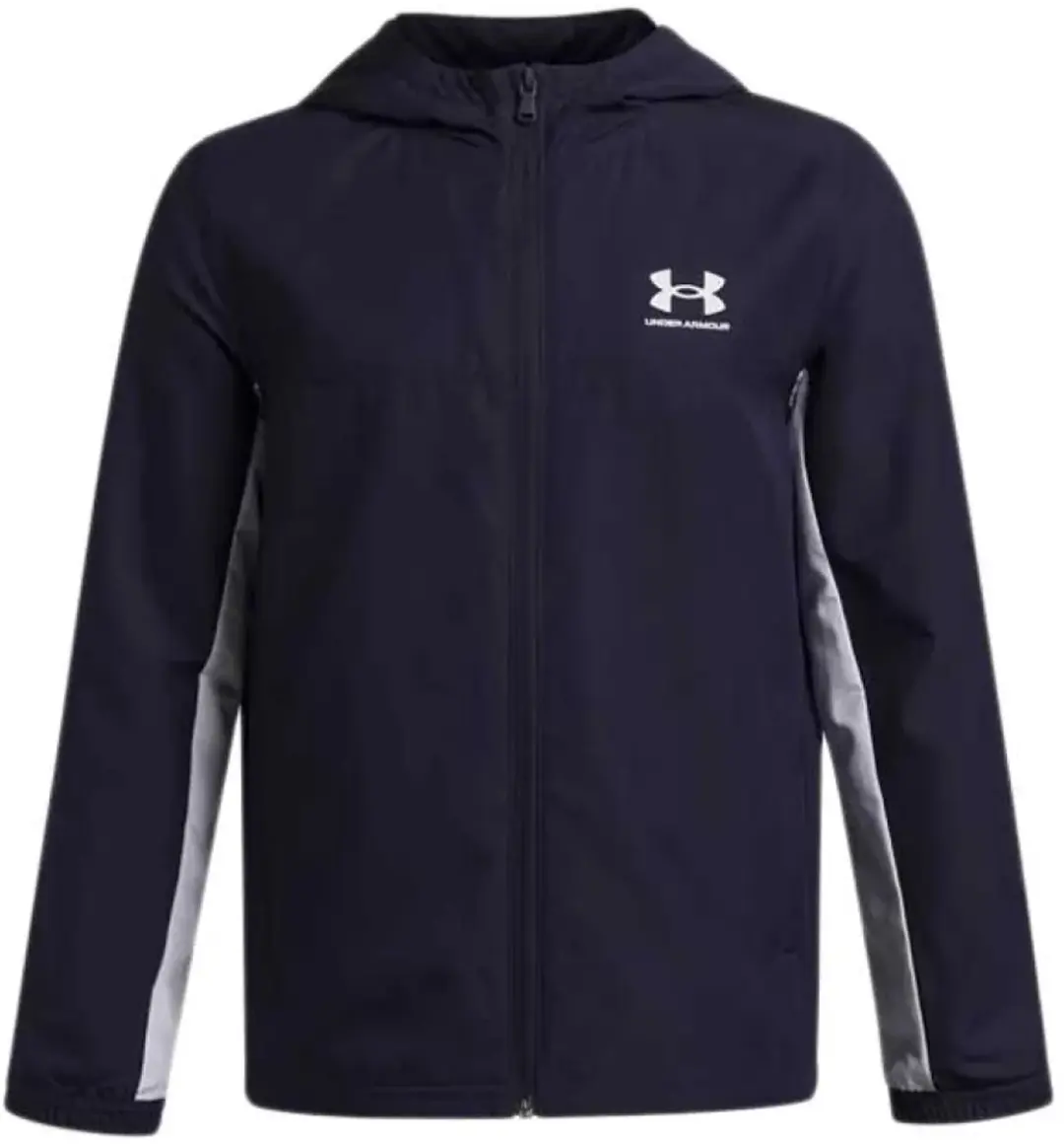 Under Armour UA Rival Wvn Jacket Jongens Sportshirt 140 - Midnight Navy/Wit