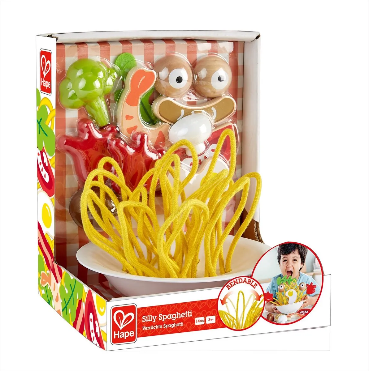 Hape Silly Spaghetti - Speelgoed 14-delig - Multicolor