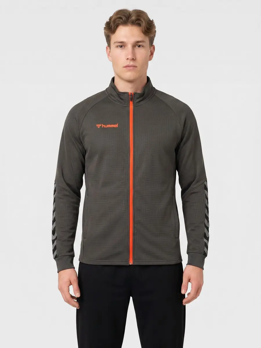 Hummel Authentic Poly Zip Jacket 205366 - Trainingsjack - S - Grijs