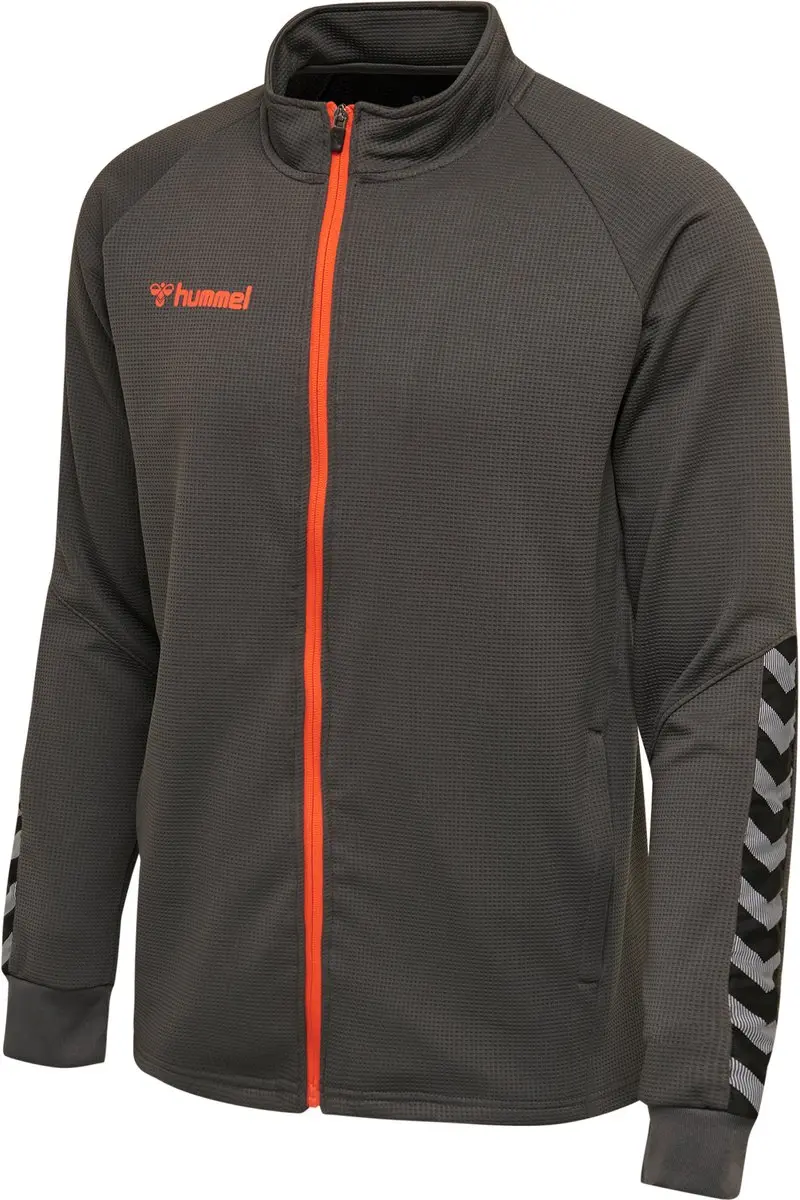 Hummel Authentic Poly Zip Jacket 205366 - Trainingsjack - S - Grijs