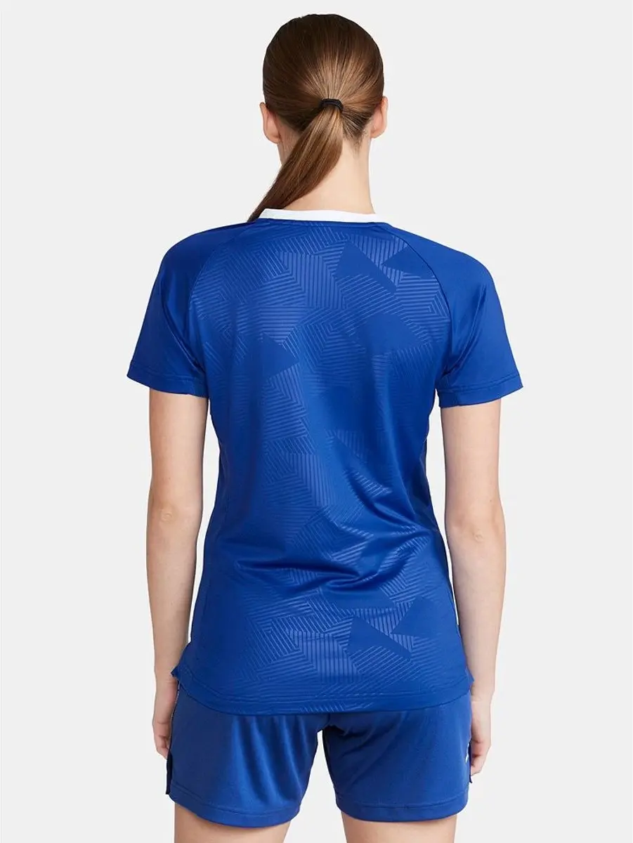 Craft Premier Solid Shirt Dames Korte Mouw - Royal XL