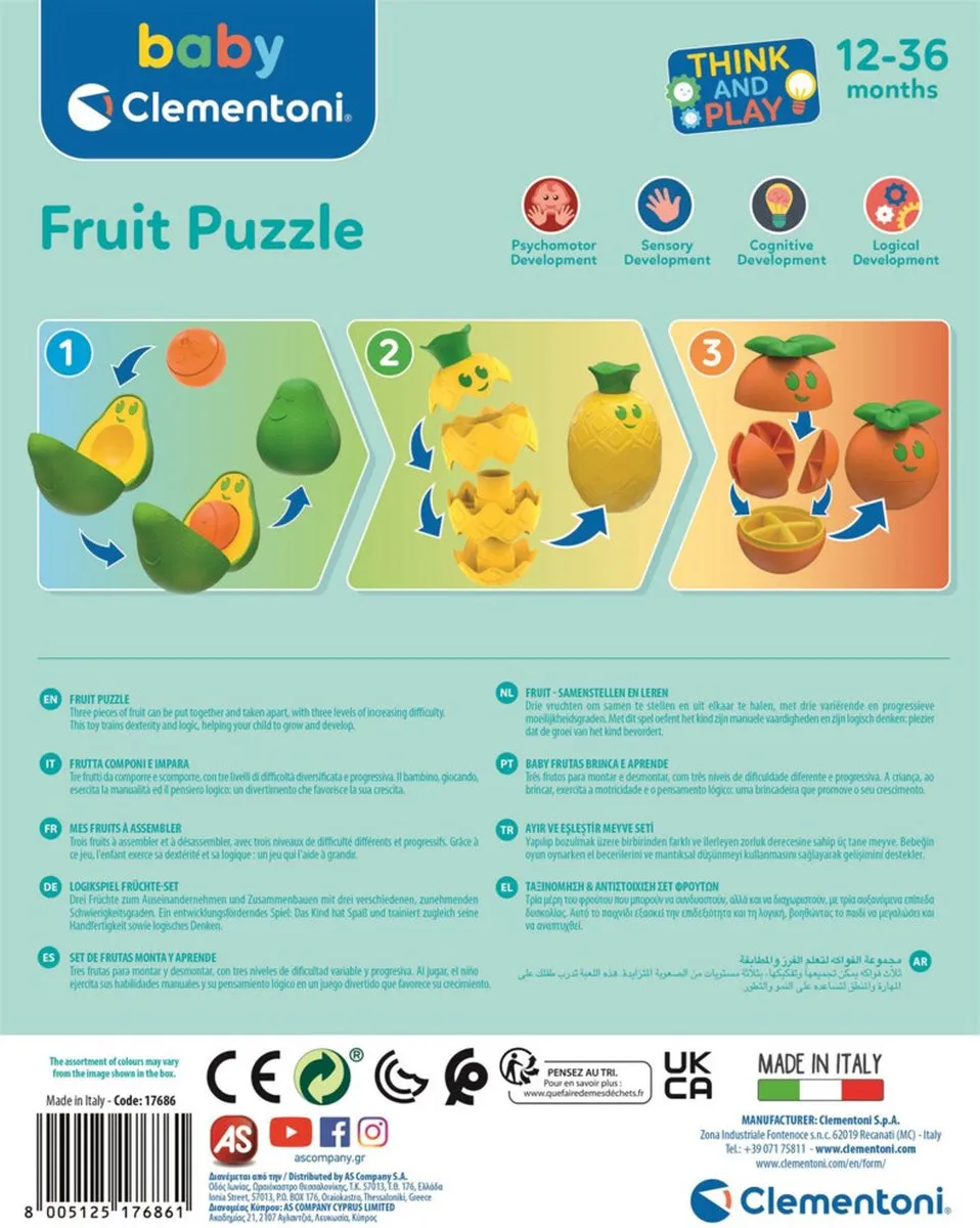 Clementoni Fruit Puzzel - Meerkleurig