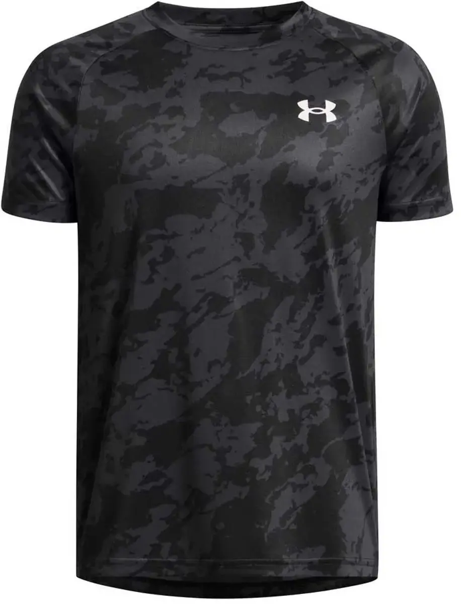 Under Armour UA Tech 2.0 SS Sportshirt 140 - Zwart/Antraciet/Wit