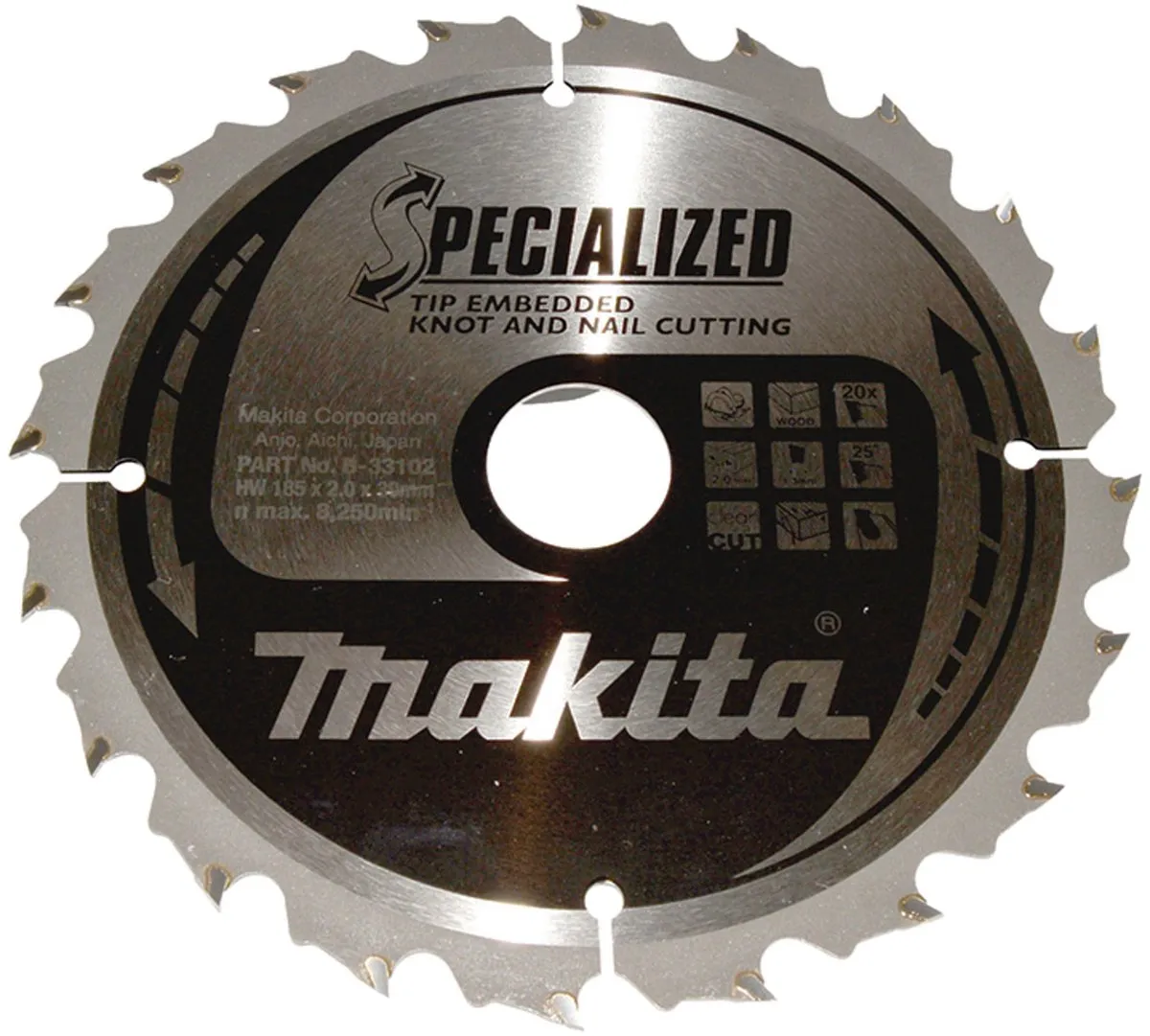 Makita B-33102 Zaagblad 185mm