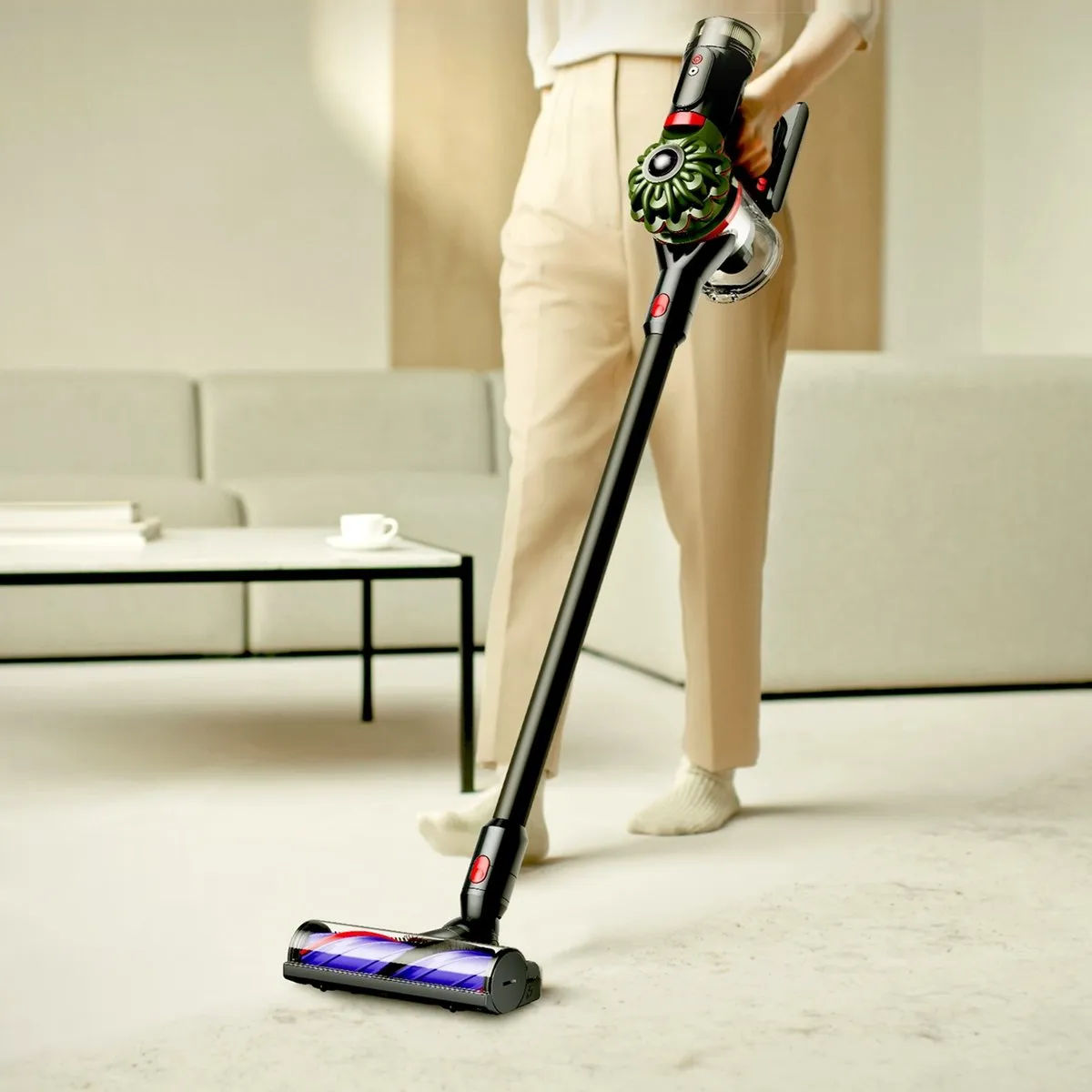 Dyson V8 Cyclone Steelstofzuiger 150 Air Watts - Zwart/Groen