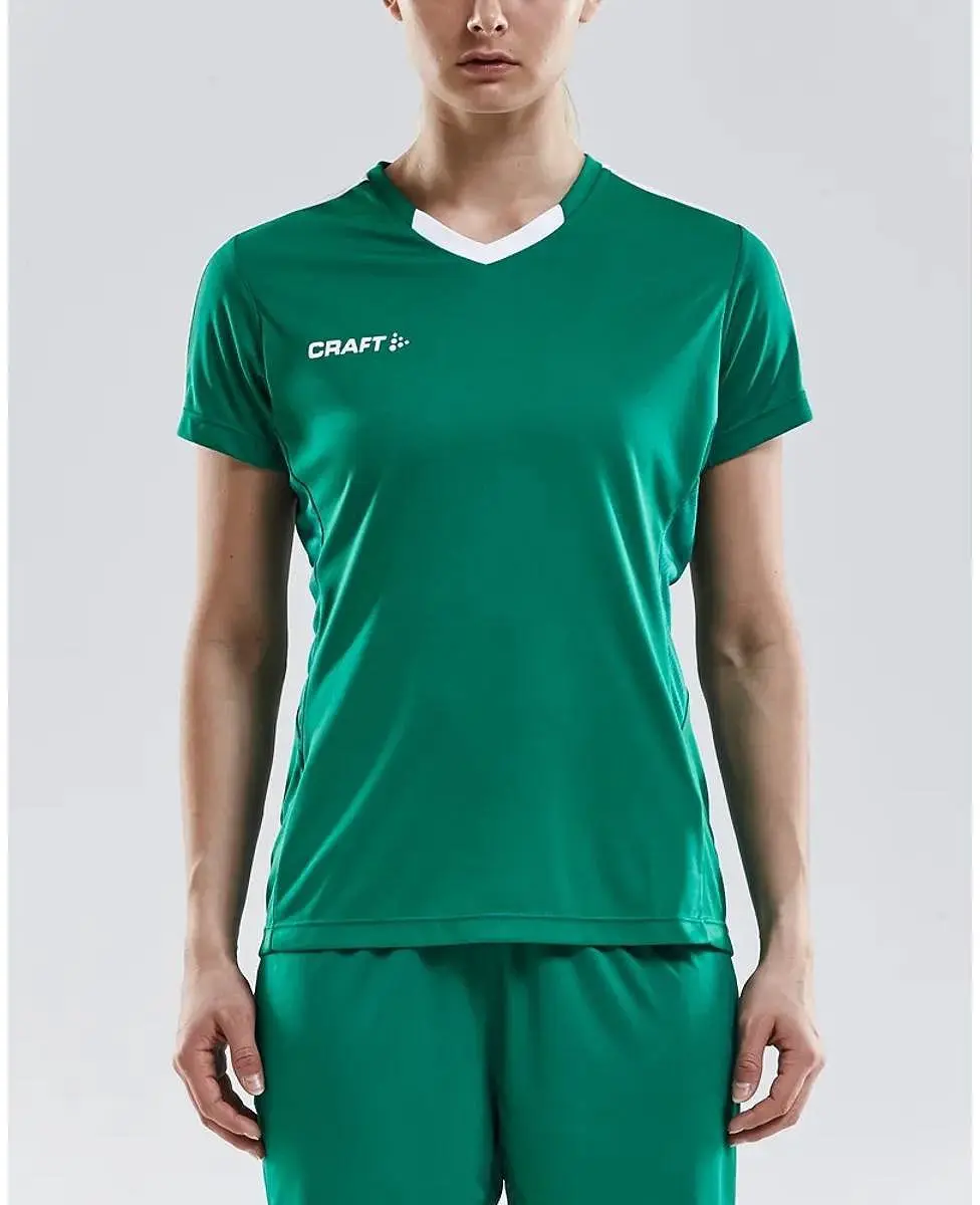 Craft Progress Contrast Shirt Dames - XL - Groen/Wit