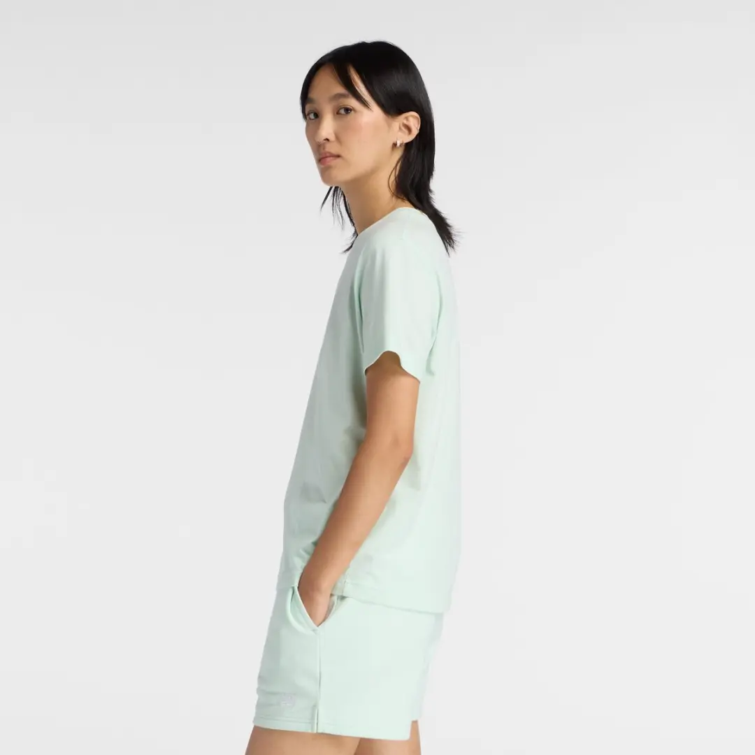 New Balance Sport Essentials Jersey Logo T-Shirt - Cosmic Jade