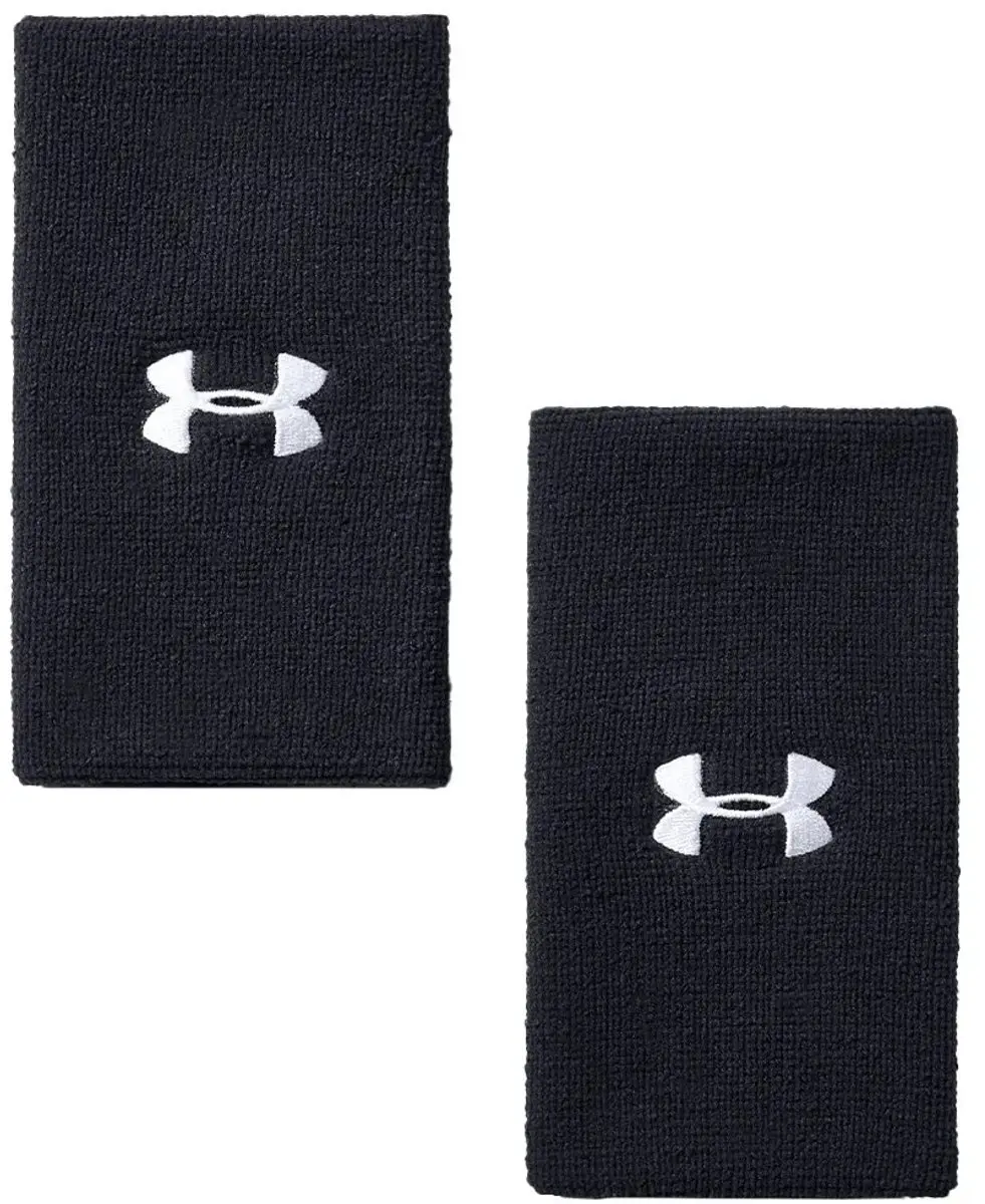 Under Armour 6" Performance WB-BLK Zweetband - Zwart/Wit - afbeelding 6 van 6