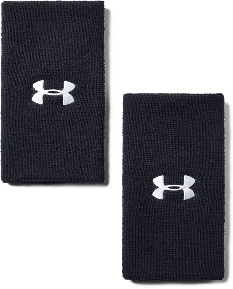 Under Armour 6" Performance WB-BLK Zweetband - Zwart/Wit