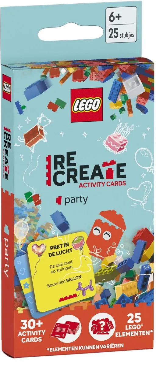 LEGO ReCreate Activity Cards Party - 30 Kaarten + 25 Elementen
