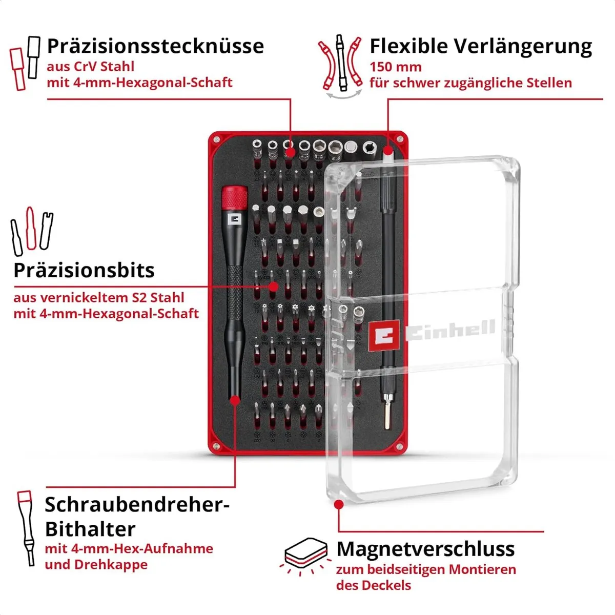 Einhell 115030 Bitset 66-delig - Metaal