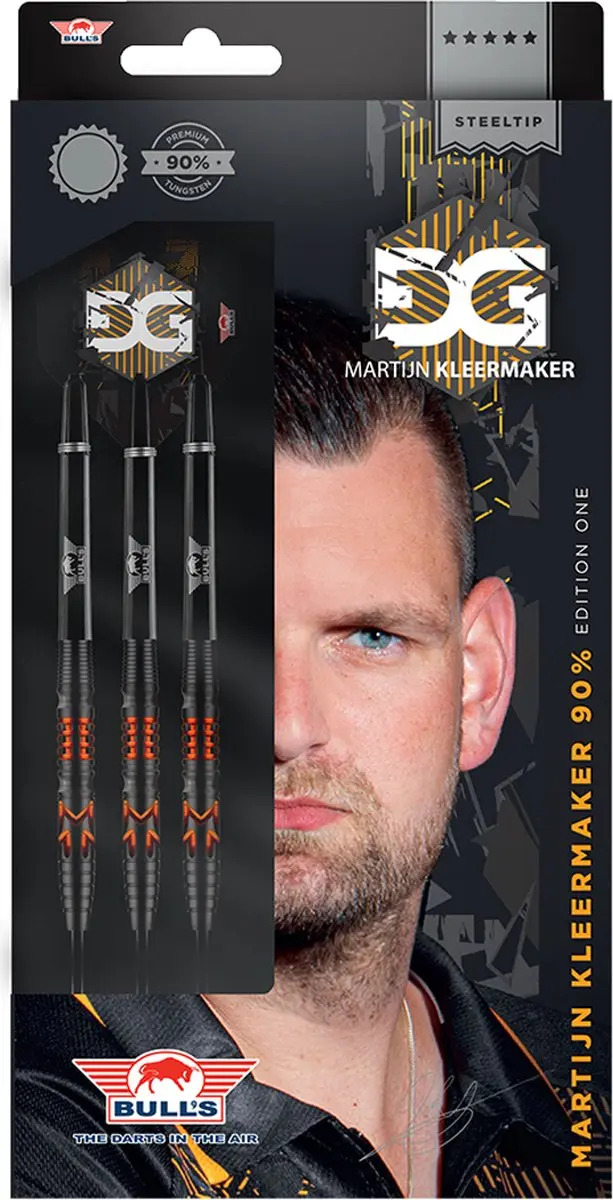 Bull's Martijn Kleermaker 90% Tungsten Dartpijlen 25g - 3 Stuks