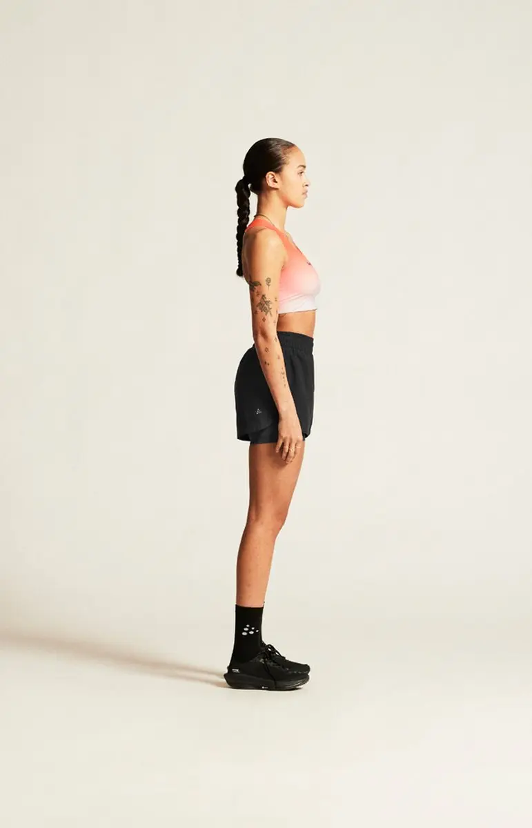 Craft ADV Essence 2-in-1 Shorts 2 W Dames Sportbroek - Zwart