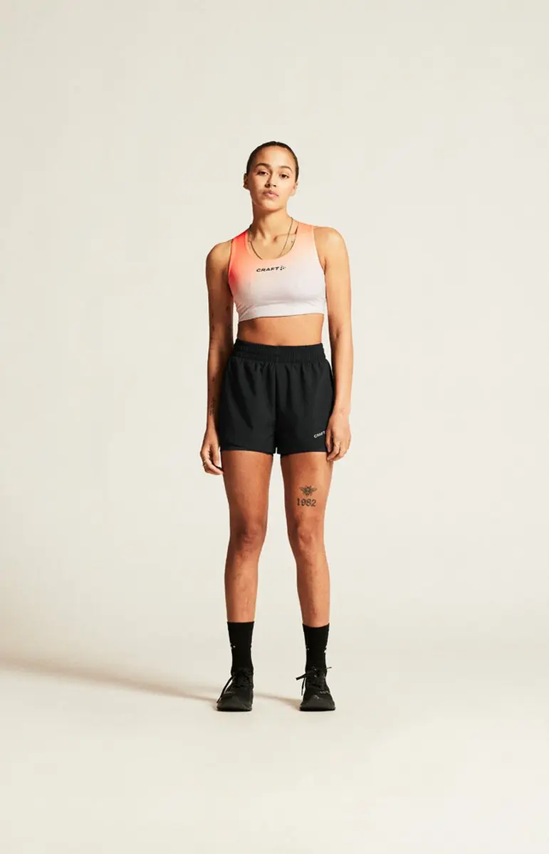Craft ADV Essence 2-in-1 Shorts 2 W Dames Sportbroek - Zwart