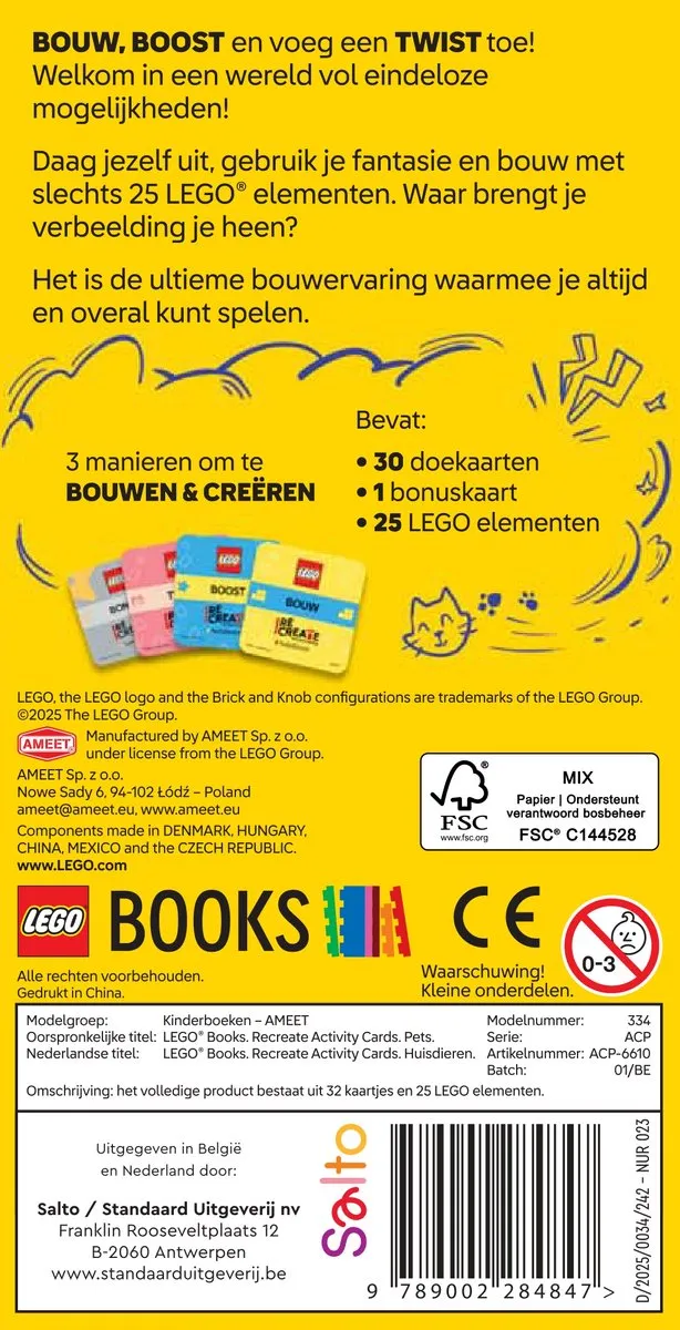 LEGO Recreate Activity Cards Huisdieren 0937 - 30 Kaarten