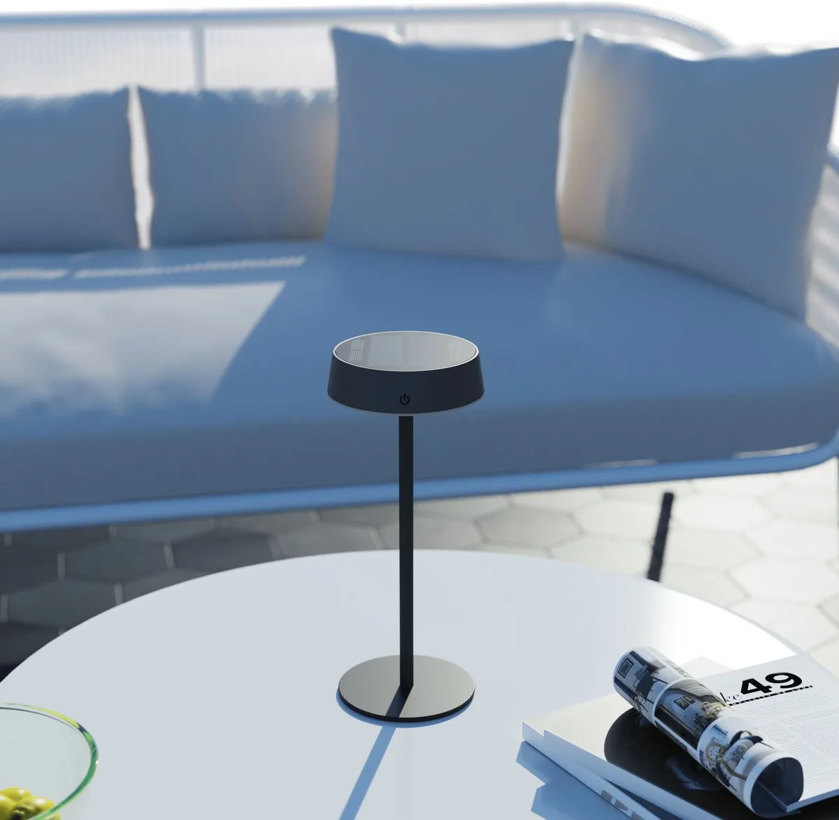 Calex Parma Solar Tafellamp - Zwart - 2700K
