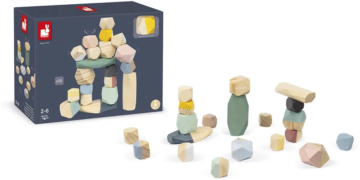 Janod Sweet Cocoon Stapelstenen 20-delig - Multi - afbeelding 6 van 6