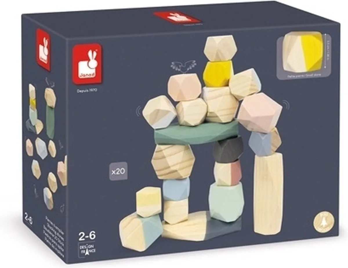 Janod Sweet Cocoon Stapelstenen 20-delig