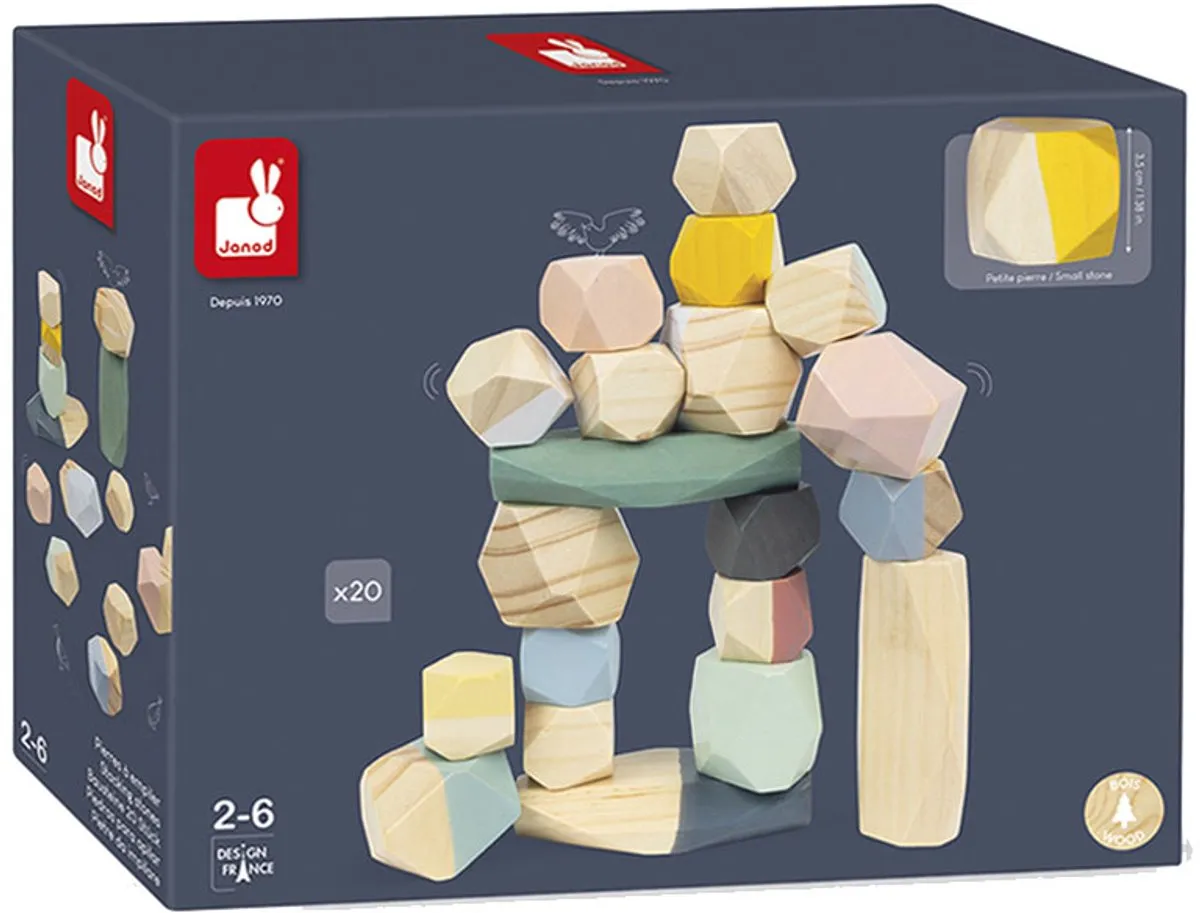 Janod Sweet Cocoon Stapelstenen 20-delig - Multi