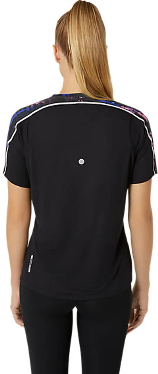 ASICS Road Lite Sportshirt Dames - XL - Zwart/Paars