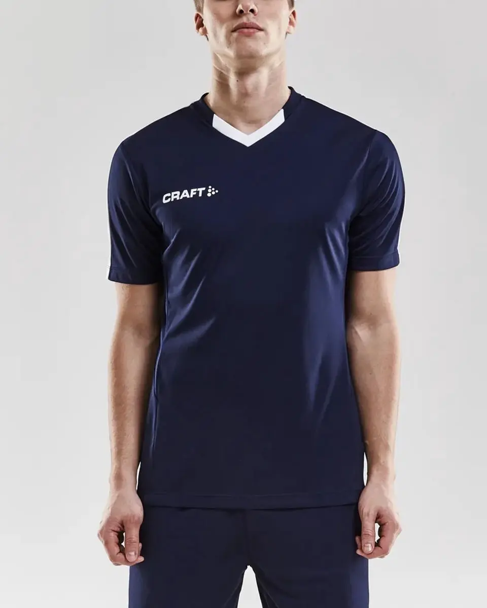 Craft Progress Jersey Contrast Shirt Heren - XXL - Navy/Wit