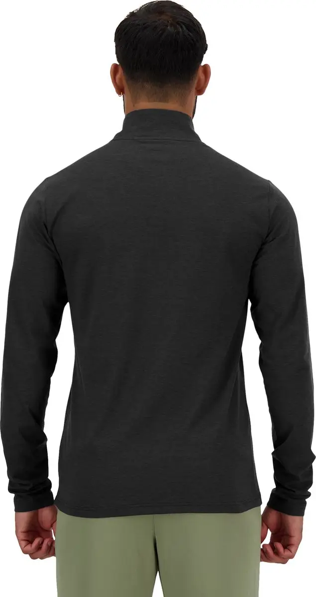 New Balance Space Dye 1/4 Zip Heren Sporttrui M - Zwart