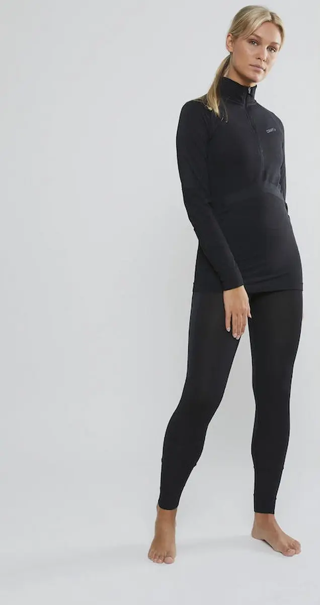 Craft Active Intensity Zip Thermoshirt Dames - Maat L - Zwart/Grijs