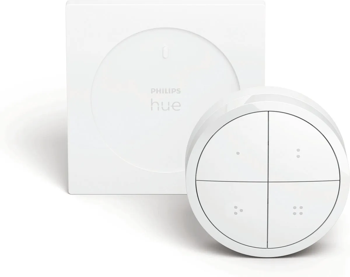Philips Hue Uitbreidingspakket E27 - 4 Stuks Warmwit Mat - Incl. Hue Dial Switch Wit