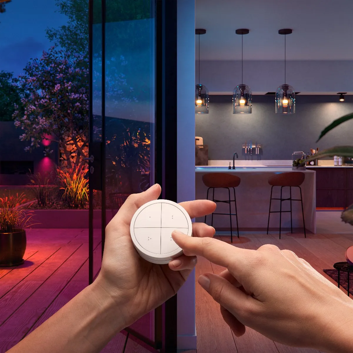Philips Hue Uitbreidingspakket E27 - 4 Stuks Warmwit Mat - Incl. Hue Dial Switch Wit