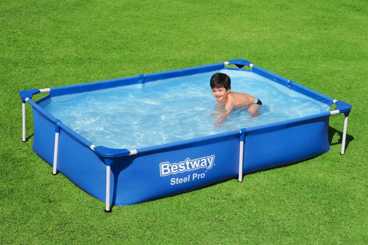 Bestway My First Frame Zwembad 221cm - Blauw/Wit