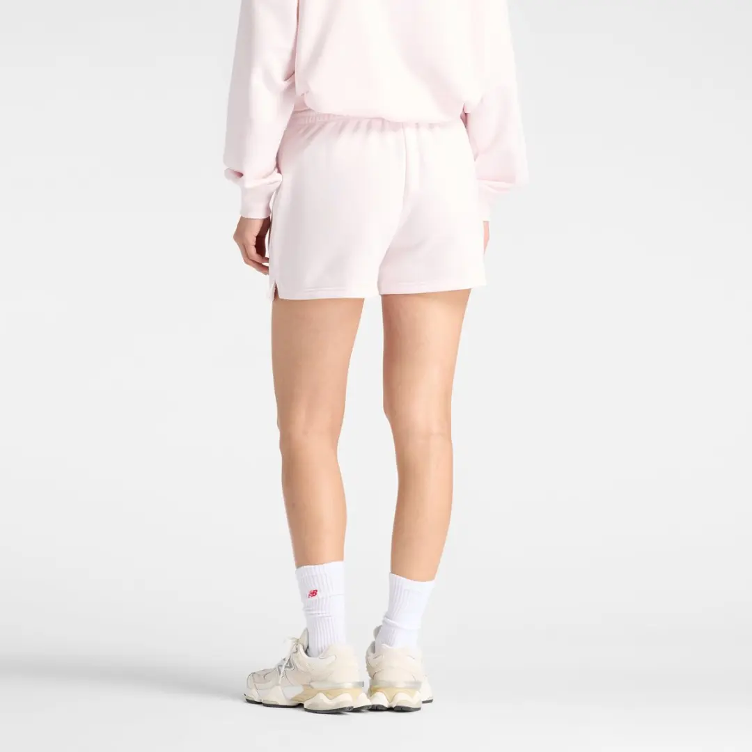 New Balance Sport Essentials French Terry Short Dames - Roze